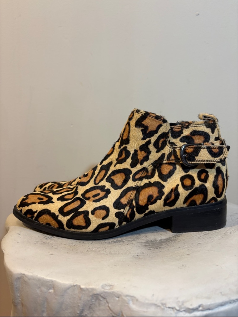 Blondo Tami Leopard Calf Hair Ankle Boot/Booties